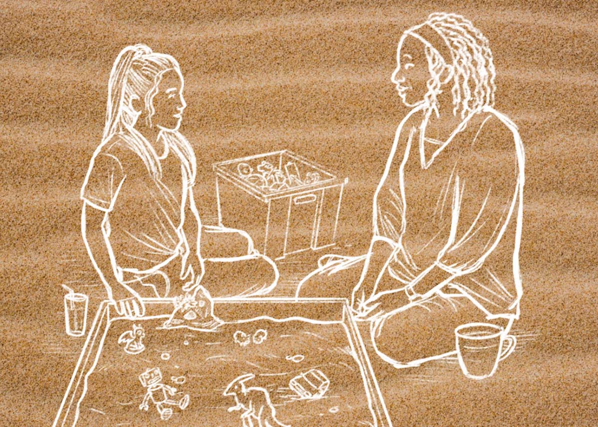 Sand Tray Therapy Illustration